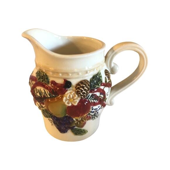 Bella Casa by Ganz, Christmas fruit & birds, Tea Set - Picture 6 of 7